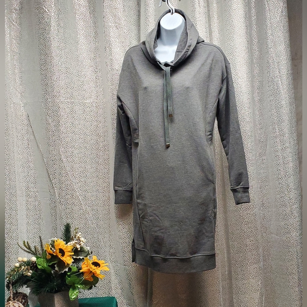 Long Sleeve Fleece Hoodie Tunic - Picture 8 of 10
